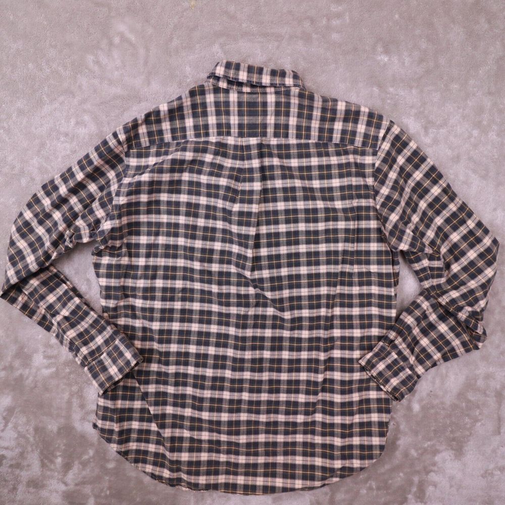 Ralph Lauren Classic Fit Black Beige Tartan Plaid Button Up shirt size Large - Picture 4 of 9